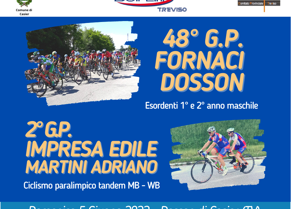 Domenica 5 giugno, va in scena il ciclismo su strada per esordienti e tandem paralimpici